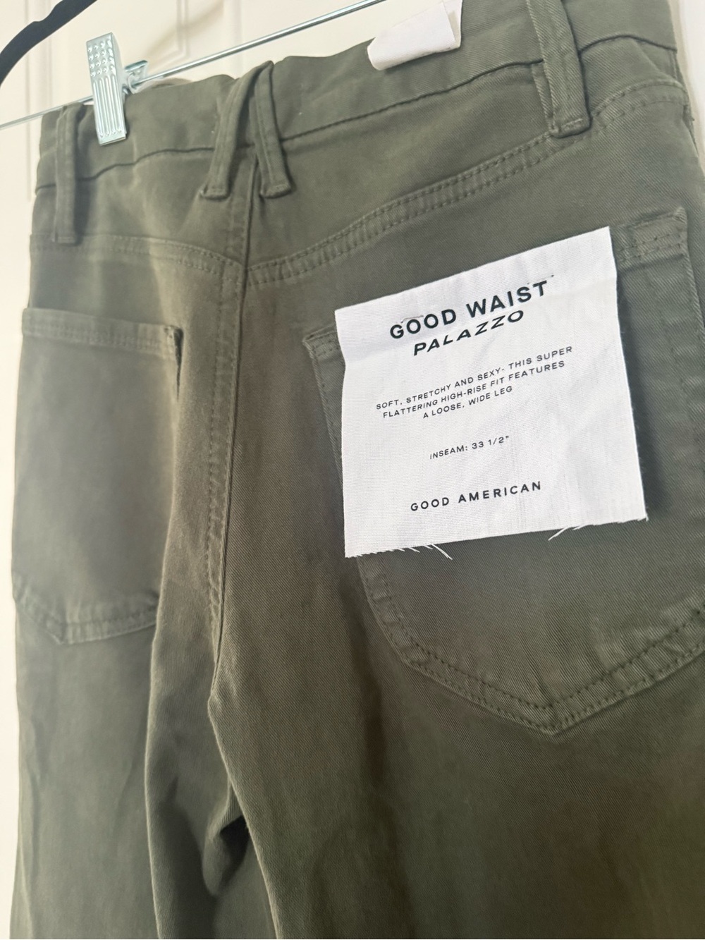 Good American Olive Green Palazzo PantsNWT